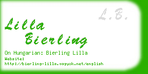 lilla bierling business card